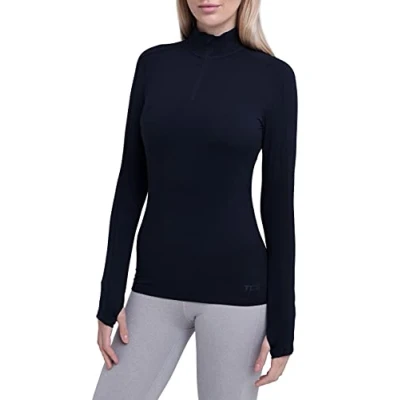 Abbildung von TCA Langarmshirt Damen Fusion Quickdry Laufshirt Schwarz, XL (1 tlg)