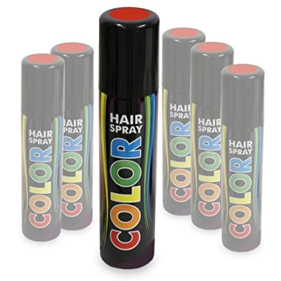 Abbildung von KarnevalsTeufel Hairspray Color in verschiedenen Farben buntes Haarspray Haarschmuck farbig (Rot)