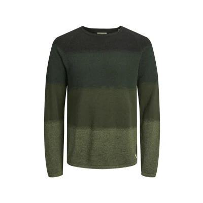 Abbildung von Jack &amp; Jones Jjehill CREW NECK NOOS Strickpullover, Herren, Größe: Small, Kombu green