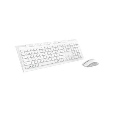Abbildung von Rapoo Set Wireless Maus + Tastatur (Fliege, Multimode, Wireless, USB A, Slim, Computer) weiß