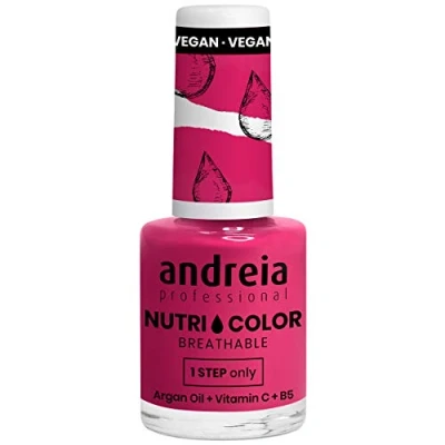 Abbildung von Andreia Professional NutriColor Atmungsaktiver veganer Nagellack Farbe NC36 Heiß Rosa 10.5 ml