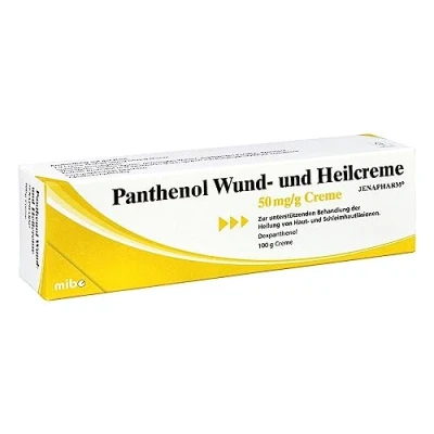 Abbildung von Panthenol Wund und Heilcreme Spar Set 3x100g. Zur unterstützenden Behandlung der Heilung von Haut Schleimhautläsionen.