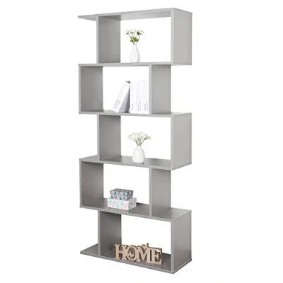 Abbildung von RICOO Regal 160 x 70 25cm, Standregal grau WM073 PL Spannplatte aus Holz, Bücherregal Wandregal, Regale &amp; Ablagen, schmales Regal, Büroregal, kleines schmal, Büro Bücherregale
