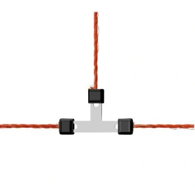 Abbildung von AKO Litzclip Kreuz Drahtverbinder 3 mm Edelstahl, 5 Stück, Ako, Schwarz