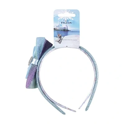 Abbildung von die Eiskönigin Haarschmuck für Eiskönigin, Blau und Violett, aus robusten Materialien, inklusive Schleife an der Seite mit Elsa Druck, Originalprodukt entworfen in Spanien, 2 Stück