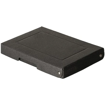 Abbildung von Original Falken PureBox Black. Made in Germany. 25 mm hoch 190x130 mm. Aufbewahrungsbox mit Deckel aus stabilem Recycling Karton Blauer Engel Vegan Geschenkbox Transportbox Fotobox Allzweckbox