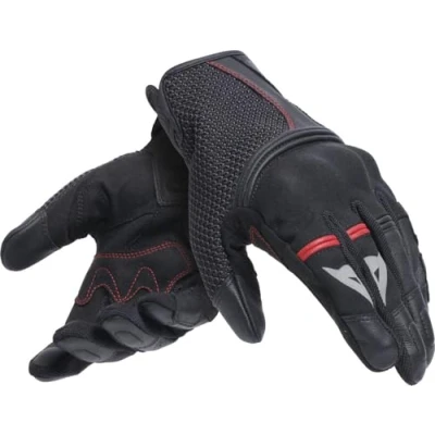 Abbildung von Dainese Namib Gloves, Sommer Motorradhandschuhe, mit elastischem und belüftetem Stoff, Touchscreen, Mann, Schwarz/Schwarz, M