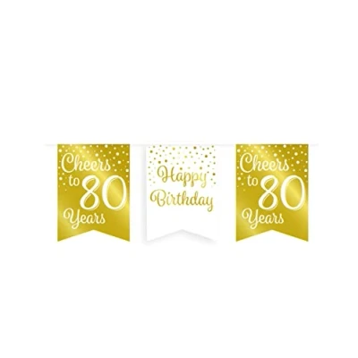 Abbildung von Slinger Jubel auf 80 Jahre weiß/Gold 6m
