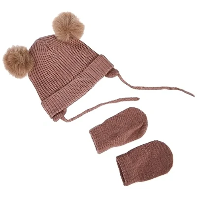 Abbildung von Name it Nbnmara Unisex SET Mütze für Kinder, Größe: 34 39, Antler
