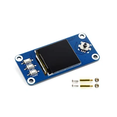 Abbildung von Waveshare 1.3 Zoll LCD Display HAT für Raspberry Pi 4B/3B+/3B/2B/Zero W WH, 240x240 IPS Bildschirm RGB 65K Farbe, SPI Schnittstelle, mit 1x Joystick, 3X Drucktasten