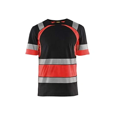 Abbildung von Blaklader 3421103099554XL T Shirt, Schwarz/High Vis Rot, Größe 4XL