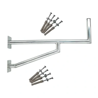 Abbildung von Premium X 100cm Wandhalter Aluminium Zwei Wandplatten SAT Wand Halterung für Satelliten Schüssel Wandausleger Schraubensatz