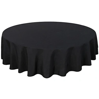 Abbildung von Qualitäts Tischdecke Textil Rund 180 cm, Farbe wählbar Schwarz