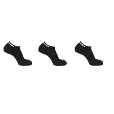 Abbildung von Salomon Flow Low 3 pack Unisex Socken, Rutschfester Sitz, Schützender Komfort, Dämpfung, Schwarz, 42 44