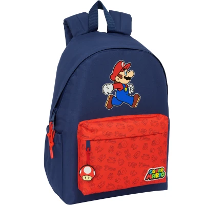 Abbildung von safta SUPER MARIO TRICK Rucksack für Laptops mit 35,8 cm (14,1 Zoll), ideal Jugendliche verschiedener Altersgruppen, bequem und vielseitig, Qualität Widerstandsfähigkeit, 31 x 13 43 cm,