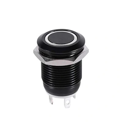 Abbildung von Keenso Auto LED Druckknopf, 12V 2A 12mm Momentan Druckknopf Wasserdicht Taster Power Ein/Aus Schalter (Weiß)