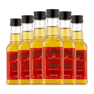 Abbildung von Whisky Bourbon Jack Daniel&#039;s Tennessee Fire Miniaturflasche 5 cl (Karton mit 6 von cl)