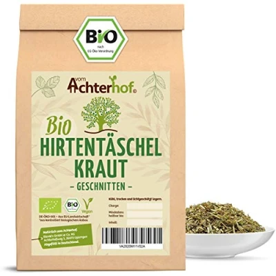 Abbildung von Hirtentäschelkraut geschnitten Bio 250g würzig scharfer Geschmack ideal zur Zubereitung von Tees und Verfeinerung Salaten oder Dressings Qualität vom Achterhof