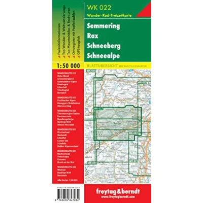 Abbildung von WK 022 Semmering Rax Schneeberg Schneealpe, Wanderkarte 1:50.000