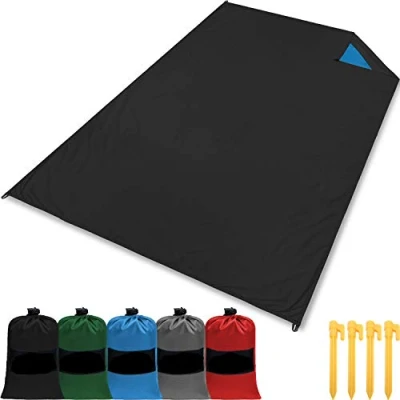 Abbildung von gipfelsport Picknickdecke Outdoor Picknick Decke I Stranddecke, wasserdicht, waschbar, sandfrei 150x110cm groß schwarz