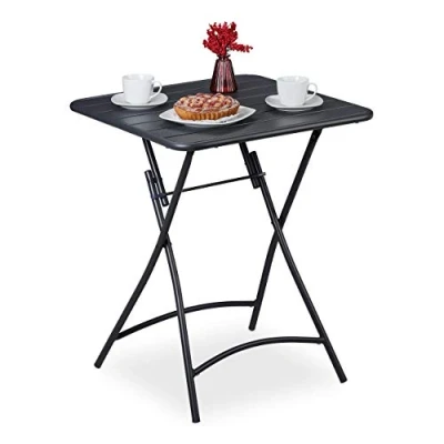 Abbildung von relaxdays Gartentisch Metall Balkontisch klappbar