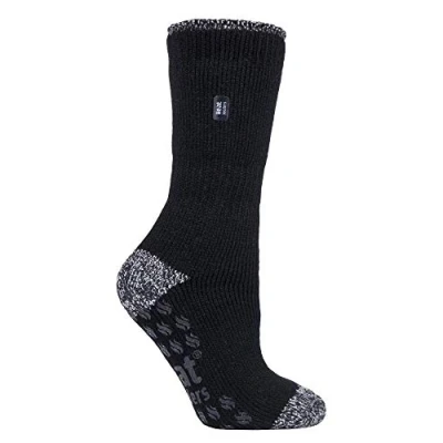 Abbildung von HEAT HOLDERS Damen Warme Anti Rutsch Stopper Thermo Socken mit ABS Sohle 2.3 TOG (37 42 EU, Black (Juniper))