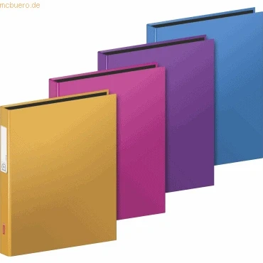 Abbildung von Brunnen Ringbuch Trend A5 2 Ringe 18mm farbig sortiert