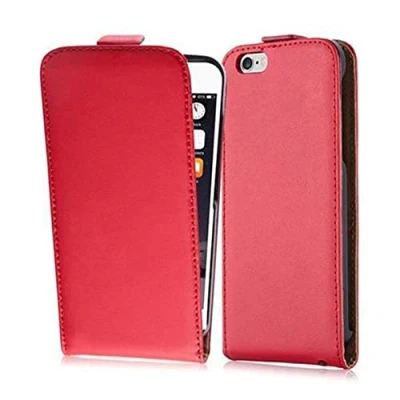 Abbildung von Cadorabo Hülle kompatibel mit Apple iPhone 6 / 6S Flip Design aus Premium Kunst Leder Klappbare Stoßfeste Magnetische Cover für Tasche in Rot