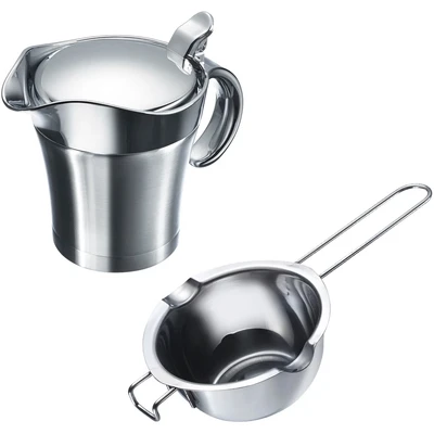Abbildung von WESTMARK Sauciere, 2 tlg., aus Edelstahl, Thermo Butter /Schokoladenpfännchen