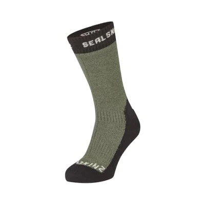 Abbildung von SEALSKINZ Unisex Waterproof Cold Weather Mid Length Stanfield Wasserdichte Socken Für Extremes Kaltes Wetter, Mittellang, Olivgrün, L EU
