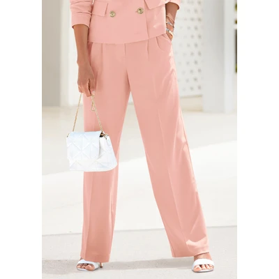 Abbildung von Lascana Palazzo Stoffhose, Damen, Größe: 34, Rosé