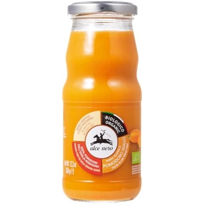 Abbildung von 6x Alce Nero Passata Vellutata di Pomodoro Giallo Biologico Bio Gelbes Tomatenpüree Tomaten aus Italien 350g Glasflasche