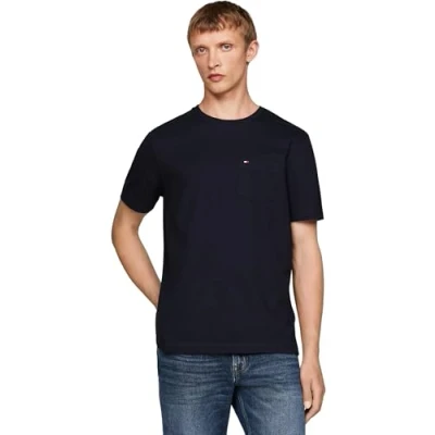 Abbildung von Tommy Hilfiger Essential Solid Pocket TEE Tshirt basic, Herren, Größe: XS, Desert sky