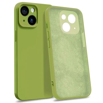 Abbildung von MyGadget Hülle für iPhone 14 [ 4 Layer Struktur Schutzhülle ] Gummierte Handyhülle mit Soft Inlay &amp; Hardcase Cover außen Grün
