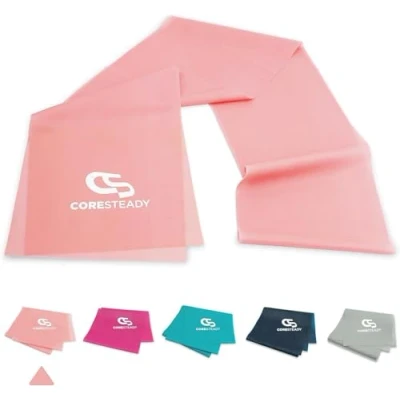 Abbildung von Coresteady Gymnastikband für Männer und Frauen Fitnessband ohne Zurückschnellen Krafttraining Gummiband Sport Fitness, Pilates, Physio Yoga Mit Trainingsanleitung