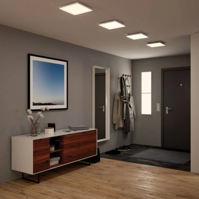 Abbildung von Paulmann 79821 LED Panel Velora eckig incl. 1x17 Watt 3 Step Dim dimmbar Deckenlampe Weiß matt Lichtpanel Metall Deckenlicht 3000 K