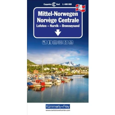 Abbildung von Kümmerly+Frey Regional Strassenkarte 4 Mittel Norwegen 1:400.000: Mit Lofoten, Narvik und Bronnoysund. Inkl. Ortsverzeichnis Reiseinformationen