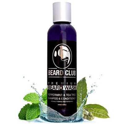 Abbildung von Beard Club Bartshampoo für Männer Bart Shampoo Peppermint &amp; Tea Tree 100% Natürliche Pflege Mann Herren 125ml