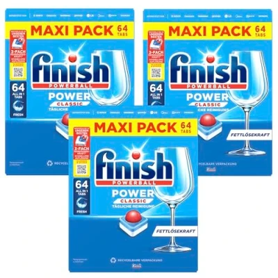 Abbildung von Finish Power Classic Spülmaschinentabs, Maxi Pack, 192 Tabs (3 x 64 Tabs)