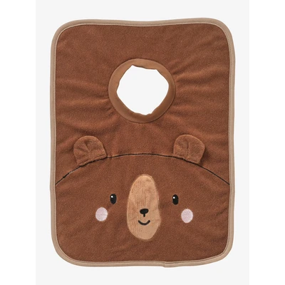 Abbildung von VERTBAUDET Großes Baby Lätzchen zum Überstreifen senfgelb tiger ONE SIZE