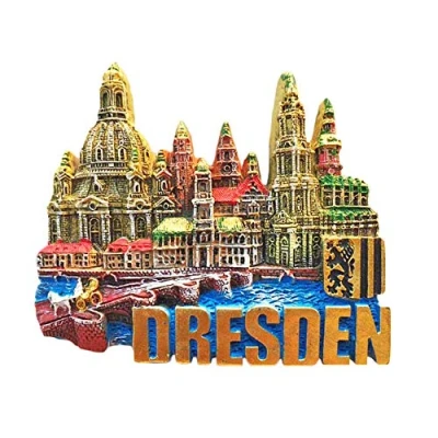 Abbildung von Kühlschrankmagnet, Motiv: Dresden Deutschland, 3D Souvenirs, Aufkleber, Heim und Küchendekoration, Kühlschrankmagnet aus China