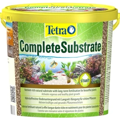 Abbildung von Tetra Complete Substrate nährstoffreicher Bodengrund mit Langzeit Dünger für gesunde Pflanzen, zur Neueinrichtung des Aquariums (Substratschicht unter dem Kies), 10 kg Eimer