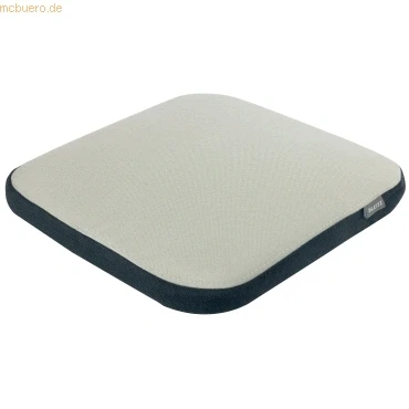 Abbildung von Leitz Ergo Active Balance Sitzkissen, Ergonomisches Luftkissen für Bürostühle, optimale Sitzhaltung und Ischias Entlastung, fördert Körperhaltung, Serie, Stoffbezug hellgrau, 65400085