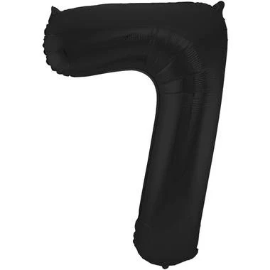Abbildung von Folienballon Nummer 7 Matt Black Metallic 86 cm