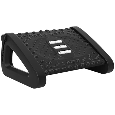 Abbildung von HOMCOM Fußhocker Höhenverstellbar, mit Massageoberfläche (Fußablage, 1 St., Fußstütze), für Homeoffice, Büro, Schwarz
