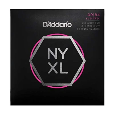 Abbildung von D&#039;Addario Premium Saiten 8 Saiter Strandberg Gitarre HÖCHSTE QUALITÄT DER BELIEBTESTEN SAITENMARKE NYXL0984SB &quot;NY&quot; Stahl Custom Light (09 84)