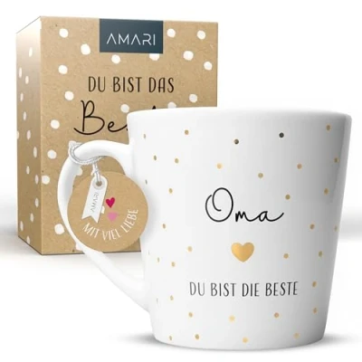 Abbildung von Amari® Oma Tasse Geschenk für die Dankeschön Beste Kaffeebecher Teetasse