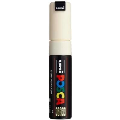 Abbildung von uni ball 182603 POSCA Marker mit breiter Keilspitze, elfenbein