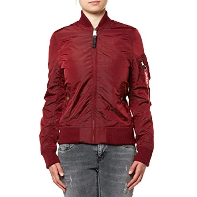 Abbildung von Alpha Industries MA1 TT WMN Bomberjacke, Damen, Größe: XS, Burgundy