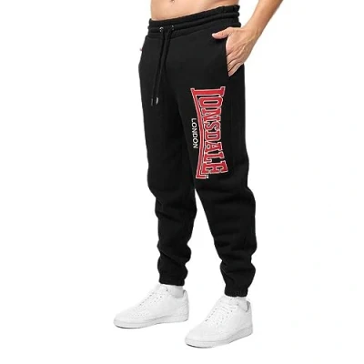 Abbildung von Lonsdale Jogging Normale Passform Coiree Jogginghose, Herren, Größe: Large, Black red white